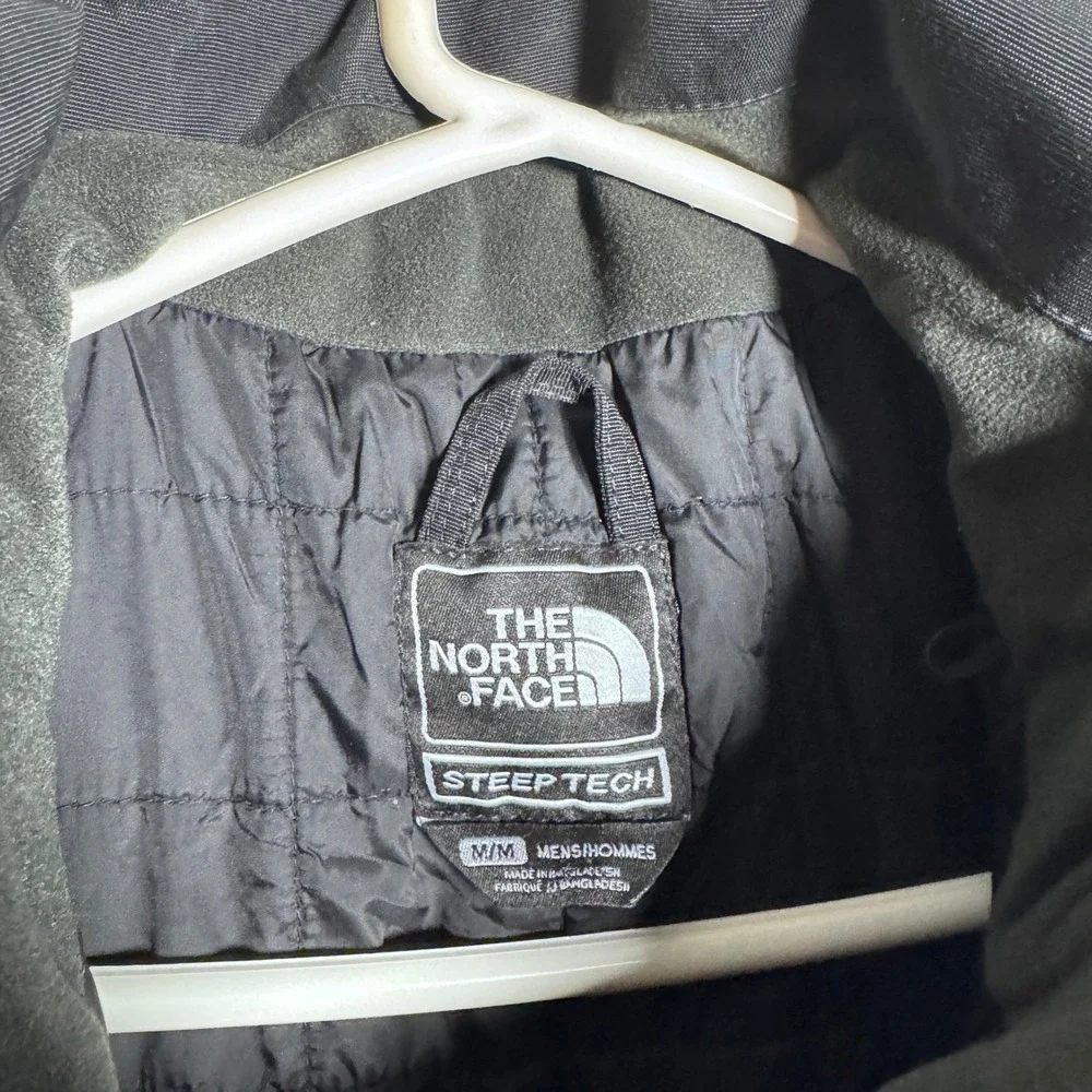 1990s The North Face Steep Tech Jacket Mens Medium Black Blue Ski Coat Vintage